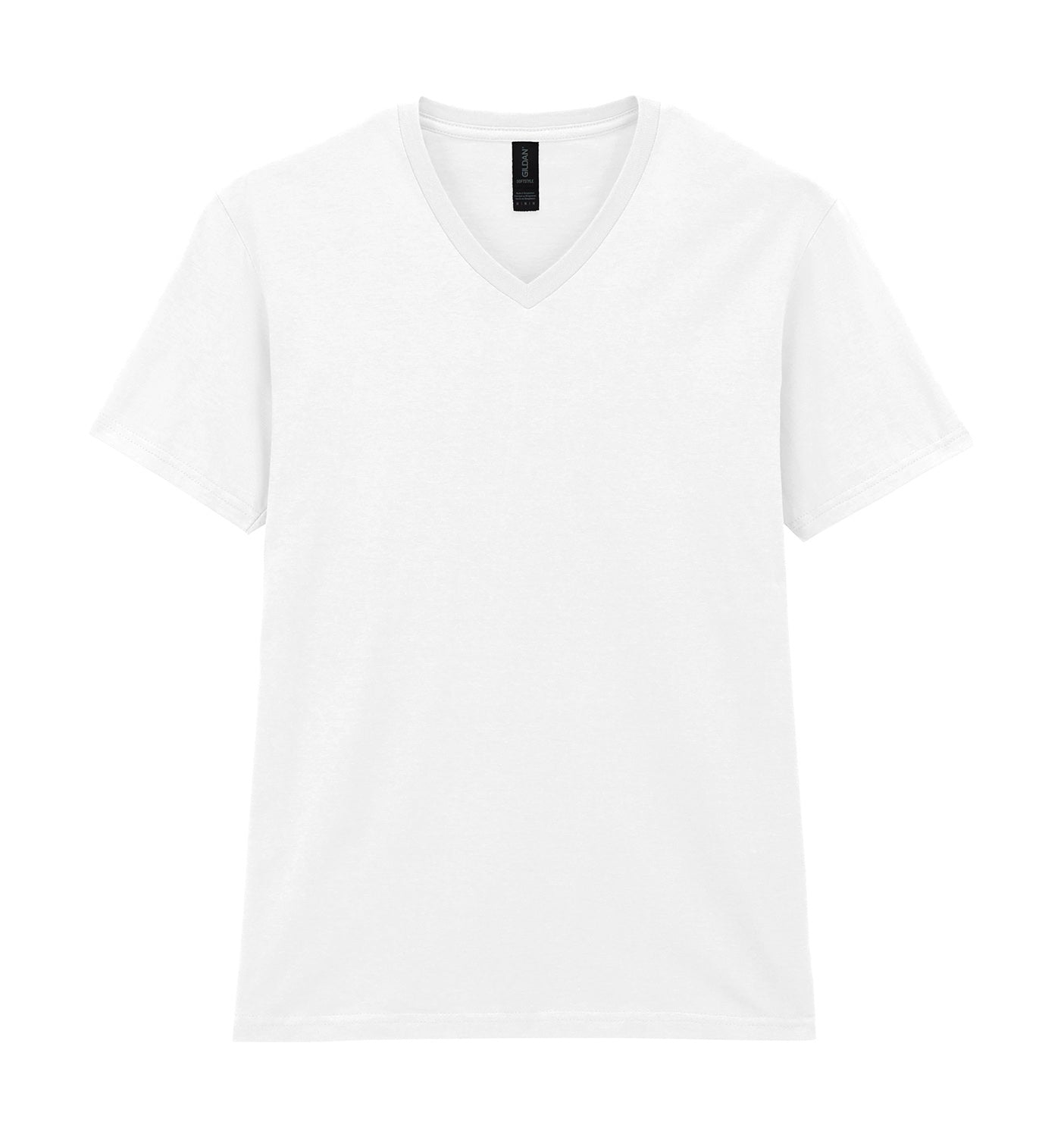 V-aukkoinen unisex t-paita painatuksella