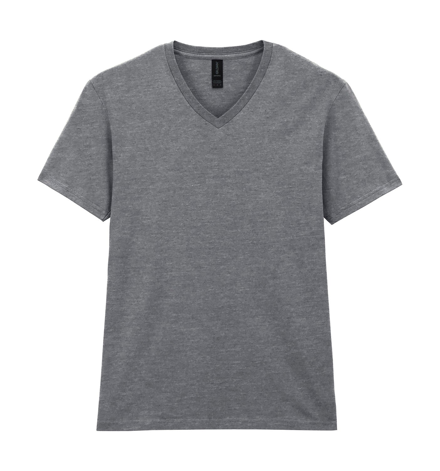V-aukkoinen unisex t-paita painatuksella