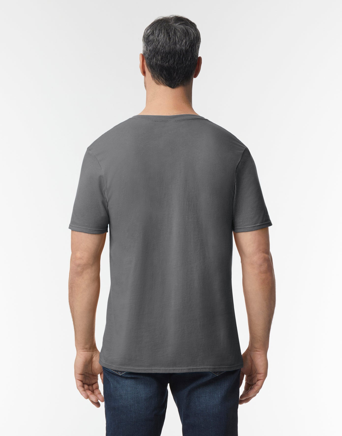 V-aukkoinen unisex t-paita painatuksella