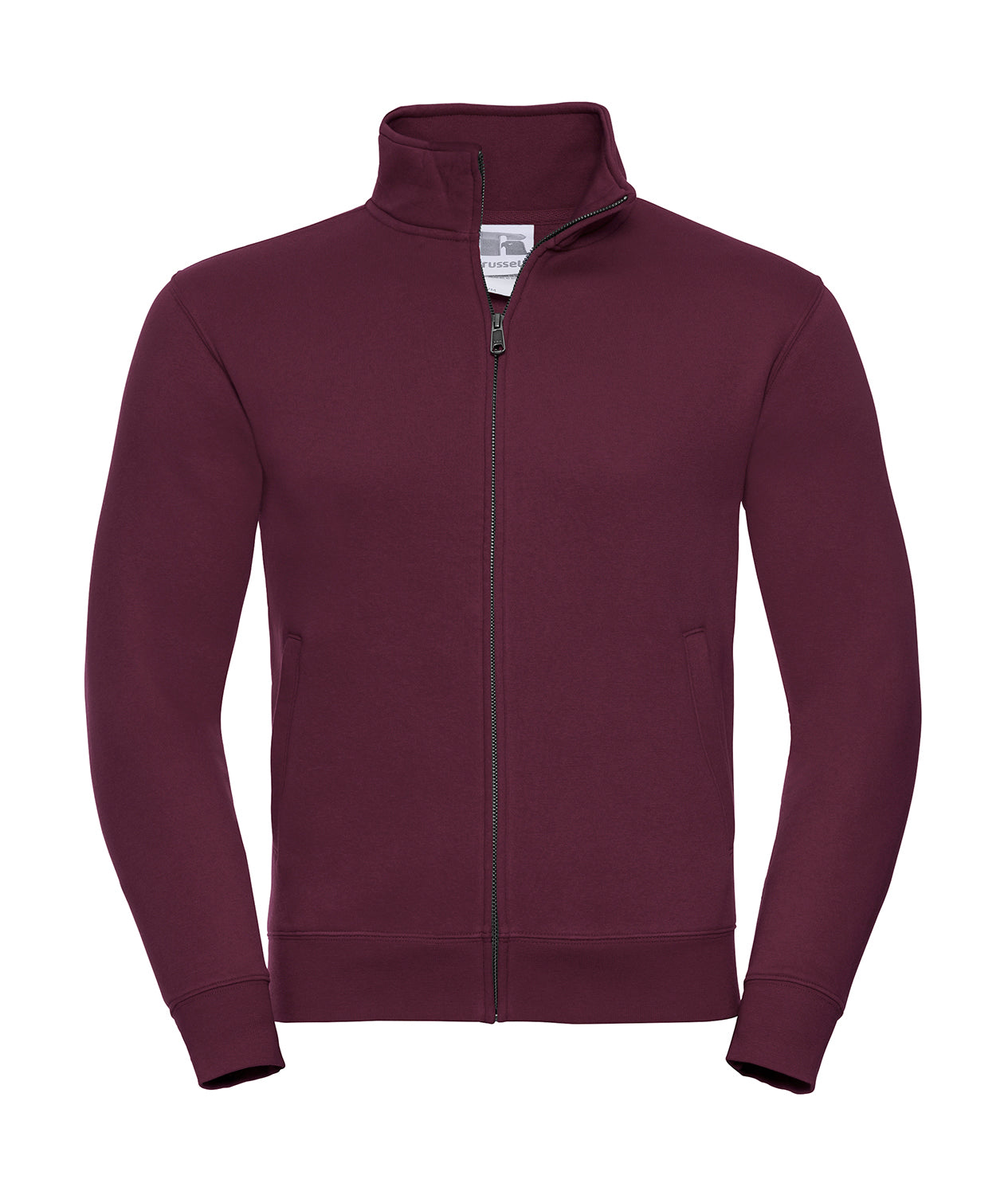 Miesten vetoketjullinen premium collegepaita painatuksella