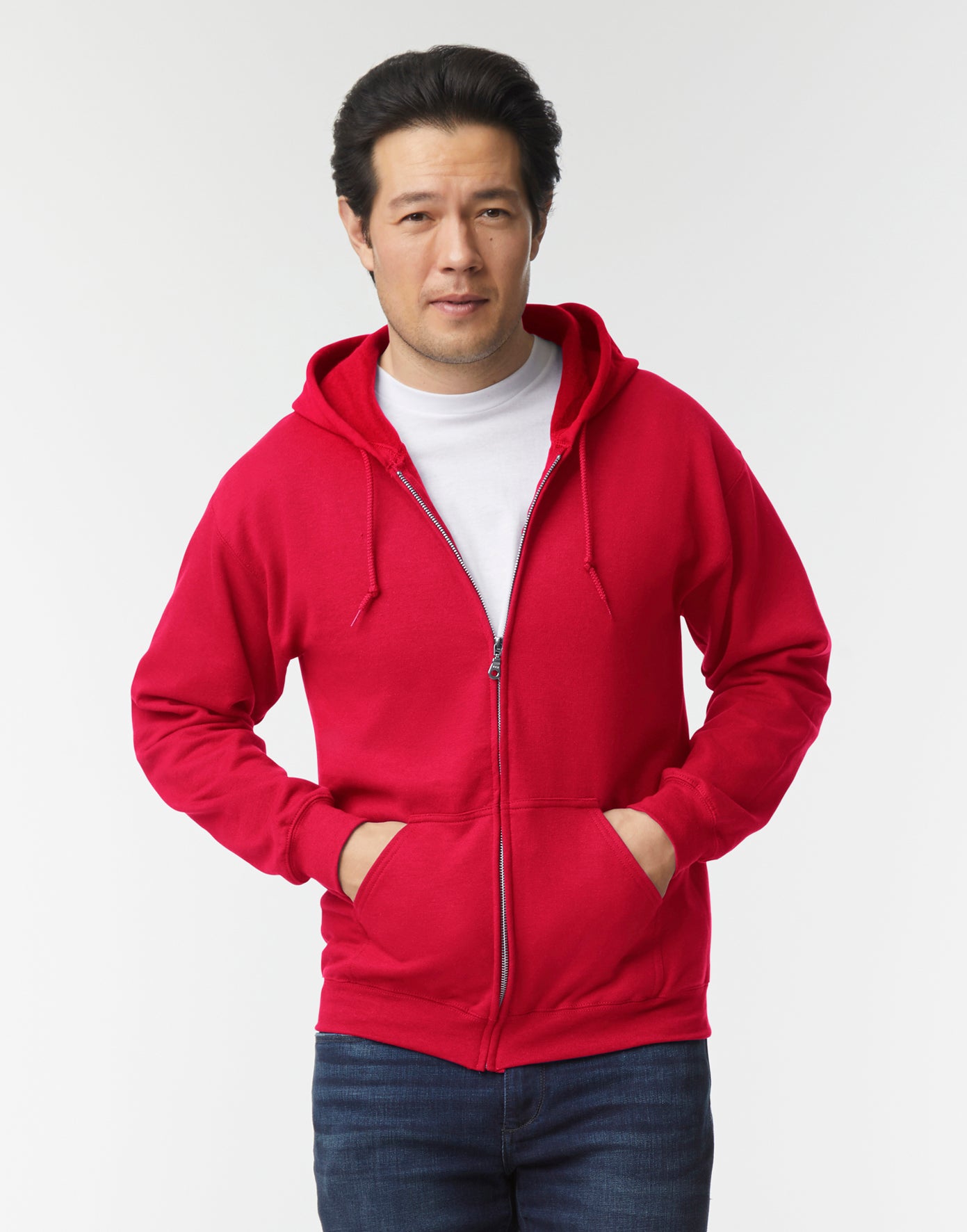 Vetoketjullinen unisex huppari painatuksella