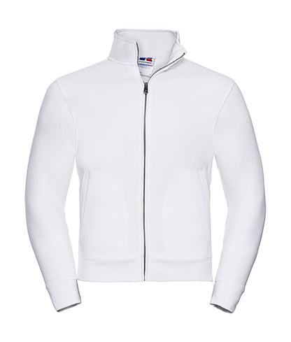 Miesten vetoketjullinen premium collegepaita painatuksella