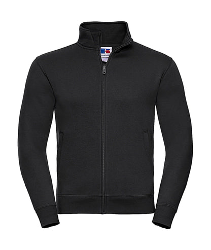 Miesten vetoketjullinen premium collegepaita painatuksella