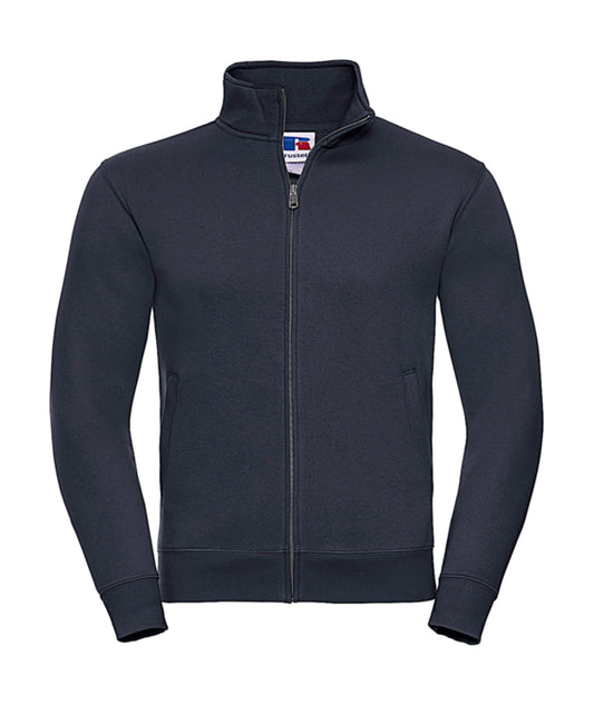 Miesten vetoketjullinen premium collegepaita painatuksella