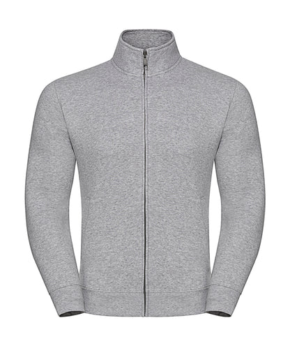 Miesten vetoketjullinen premium collegepaita painatuksella