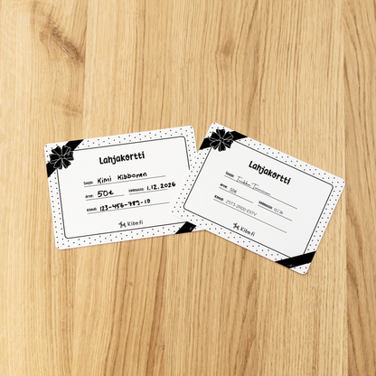 Digitaalinen lahjakortti