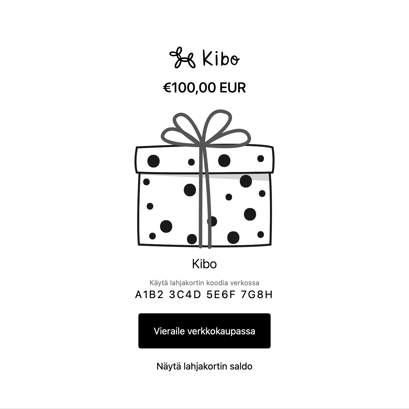 Digitaalinen lahjakortti